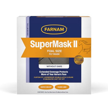 Farnam SuperMask II Horse Fly Mask Without Ears, Protects Eyes, Foal Size - size: Foal
