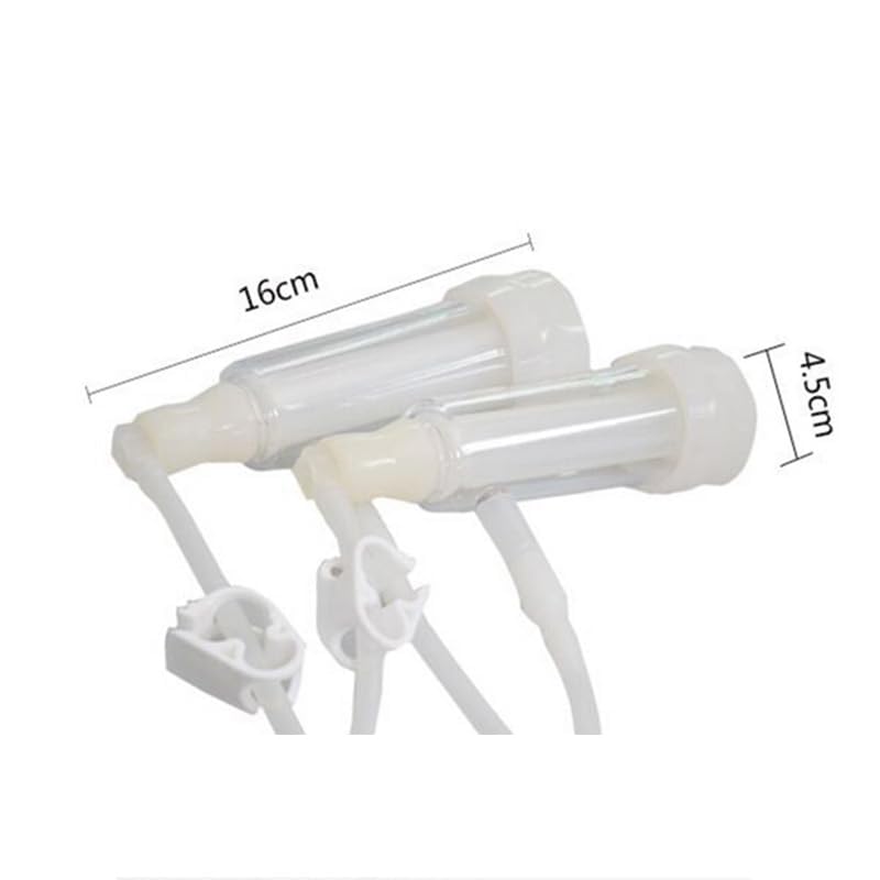 Goat Milking Machine Teat Cups with Hoses, Replacement Teatcup(φ20mm) Assembly with Tubing and Inflation