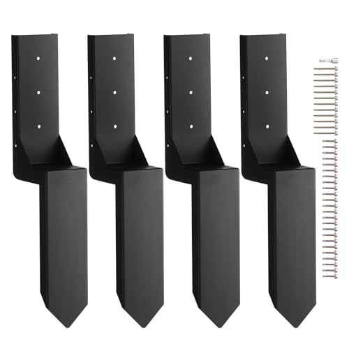 VEVOR Fence Post Anchor Repair Kit, 4 Pack 3.5 x 3.5 Inches Inner Diameter - size: 4PC 24x3.5x3.5 Inches
