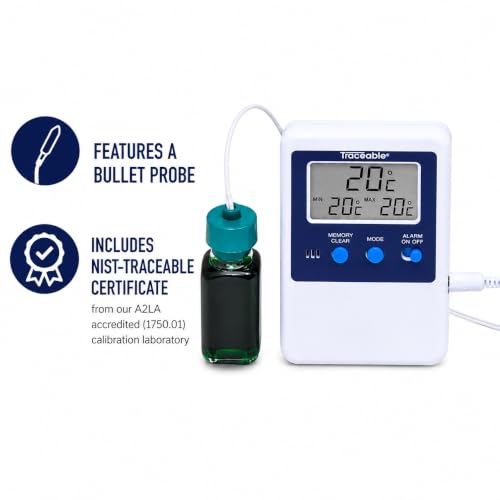 Traceable® Digital Thermometers with Calibration (Bottle Probe) - size: Bottle Probe