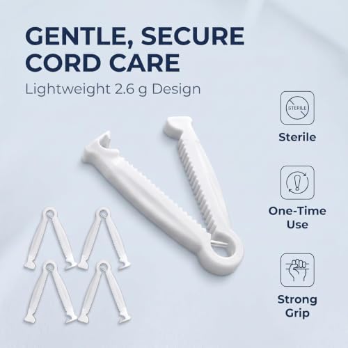 20 Pcs Disposable Umbilical Cord Clamp Birth Hemostatic Materials,Pig Umbilical Cord Clamp for Animals Puppy Kittens Cow Livestock Sheep,Home Birth Supplies kit, White, 1.77 Inch,Pet Midwifery Tools
