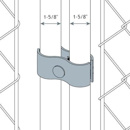 10 Set Chain Link Fence Clamps 1-5/8" Dog Kennel Panel Clamp for Round Pipe Frame