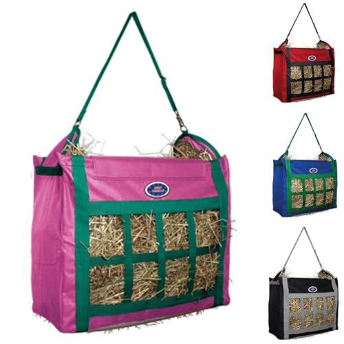 Derby Originals Top Load Hay Bag with Super Tough Bottom and 6 Month Warranty (Pink/Turquoise) - color: Pink/Turquoise