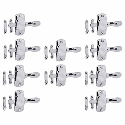10 Piece Solid Bright Brass Hoosier Icebox Latch Right Renovators Supply - color: Chrome Right, size: Pack of 10