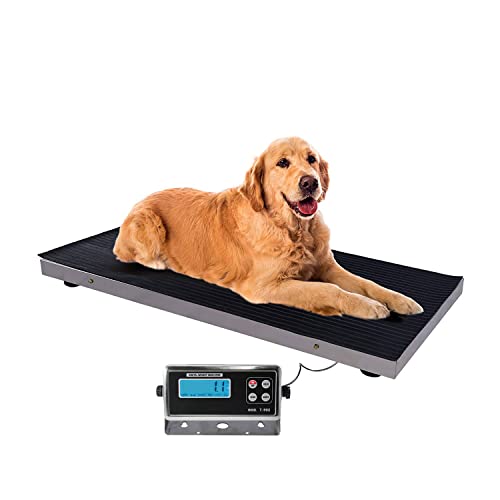 PEC Animal Scales Small to Medium Livestock Scale, 700lb Vet Pet Scale Digital Weighing Equipment for Dog Goat Pig Sheep Calf (42 x 20 Inch)