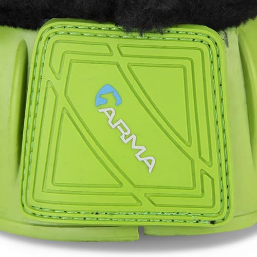 Shires ARMA Fleece Trim Bell Boot (Bright Green, X-Full) - color: Bright Green, size: X-Full