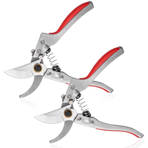 2 Pcs 8.3 Inch Goat Hoof Trimmers Farrier Shears, Stainless Steel Curved Blade Sheep Hoof Clippers, Livestock Nail Trimming Tool for Goats, Sheep, Pig, Horse, Garden Scissors