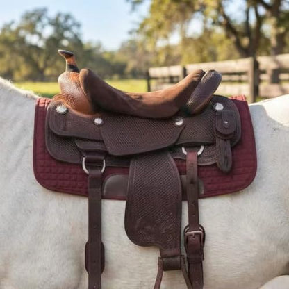 Short Plush Western Saddle Seat Pad, Brown Horse Seat Cushion | Short plush fabric, skin friendly western saddle pad, soft texture, comfortable riding experience, plush equestrian mat