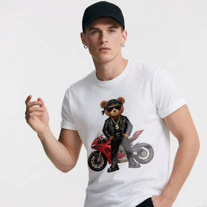 arricraft 9 Sheets Hip-Hop Animal Iron on Stickers, Cartoon Fashion Bear Pattern Print Transfer Stickers Decals for DIY T-Shirt Jeans Backpacks Families Clothing Hat Decoration Applique - style: Cartoon Fashion Bear Theme