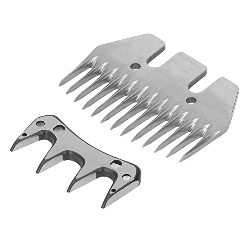 4 Sets Electric 13 Tooth Straight Sheep Shears Blade for Wool Cutter and Goat Clipper Replacement Part for Sheep with Sparse Wool