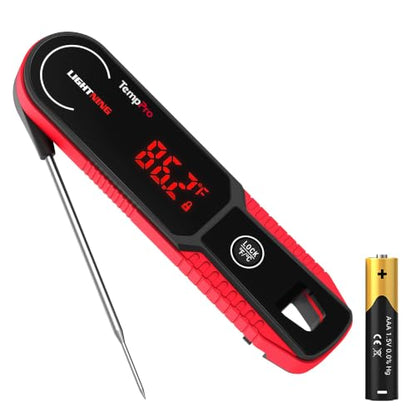 TempPro TempSwift 1 Sec Instant Read Meat Thermometer Digital - color: Red