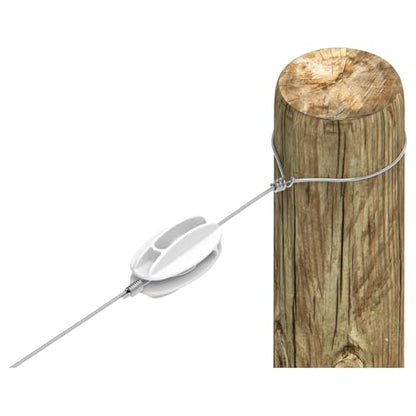 Gallagher High Strain Insulator, 25-Pack | Heavy-Duty Electric Fence End & Corner Insulators | for High-Tensile Wire | Galvanized Steel & UV-Stabilized Polymer | Permanent Fencing Hardware