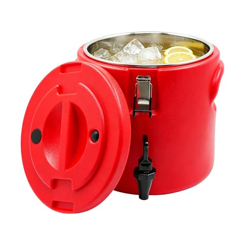 4Gal Insulated Beverage Dispenser Heavy Duty Stainless Steel Coffee Carrier with Spigot and Handle, Commercial Thermal Container for Hot & Cold Drinks, Juice, Iced Tea, Milk,Catering Party Camping - size: 4 Gallon