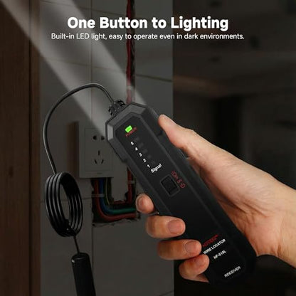NOYAFA Underground Wire Locator - Cable & Wire Tracer for Buried, Wall & Hidden Wires, Pet Fence, Electrical & Irrigation, LED Flashlight, Rechargeable Battery, NF-818L