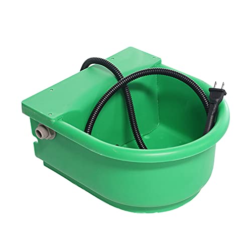 Automatic Heated Dog Water Bowl 1.3Gal 100W Outdoor for Chicken | US Plug chew‑proof Cord in Winter freezing temperatures water trough with float valve for Horses Sheep livestock Poultry