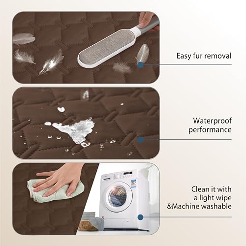 gogobunny Waterproof Armchair Covers for Pets, Anti Hair and Easy Care - color: Dark Chocolate, size: 30x30 Inch (Pack of 1)