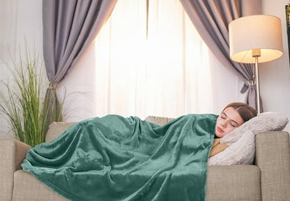 Utopia Bedding Soft Fleece Bed Blanket Throw Size Celadon (50x60 Inch) - color: Celadon, size: Throw (50x60 Inch)