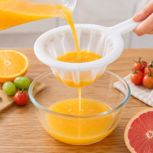 Ultra-Fine Mesh Strainer, 80 Mesh Food Sieve with Handle for Kitchen, Reusable Filter for Juice, Wine, and Soy Milk - size: 80 Mesh