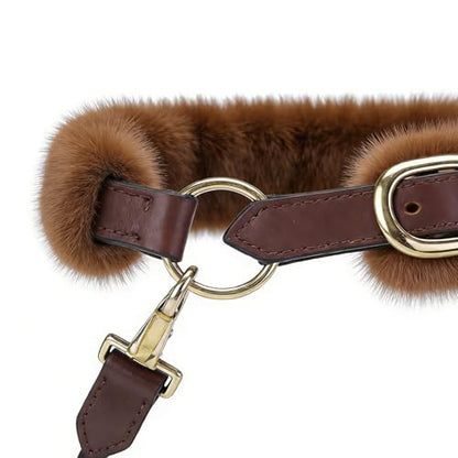 Genuine Wool Horse Halter Cover, 4 PCS Merino Sheepskin Horse Halter Set - color: Brown