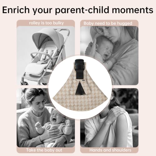 Baby Sling Carrier,Adjustable Baby Carrier for 10-35 lbs(Houndstooth)