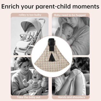 Baby Sling Carrier,Adjustable Baby Carrier for 10-35 lbs(Houndstooth)