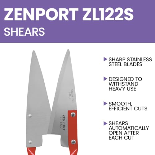 Zenport ZL122S 13-Inch Long Heavy Duty Onion/Sheep Shear, 5.5-Inch Stainless Steel Blade - size: 5.5-Inch