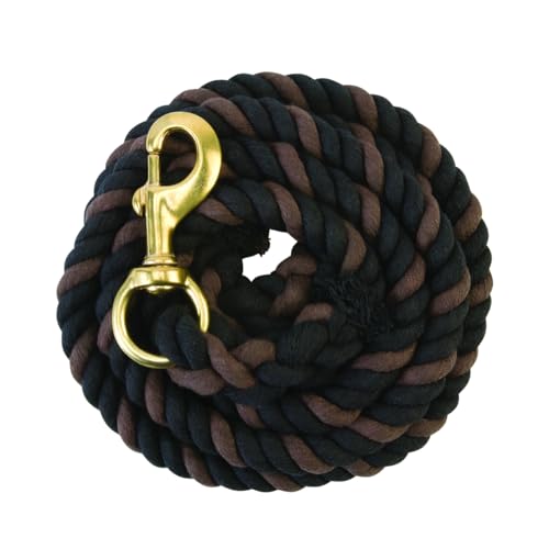 Weaver Equine Cotton Lead Rope with Brass Plated 225 Snap, 5/8" x 10'