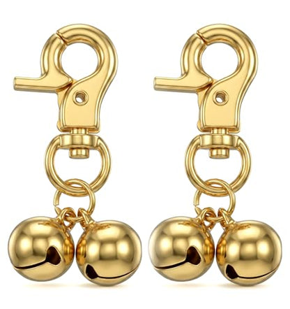 2 Pcs Dog Collar Bell, Bell for Dog Collar with Heavy Duty Snap Clips