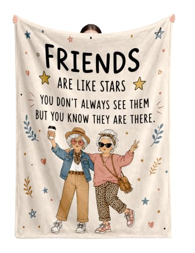 Friendship Blanket for Women, Cozy Flannel Throw Blanket | Friend Birthday Gifts for Women Friendship Gifts BFF Sister Soulmate Gift, Farewell Long Distance Friends Gifts 50x60 - color: Leopard Print Friends
