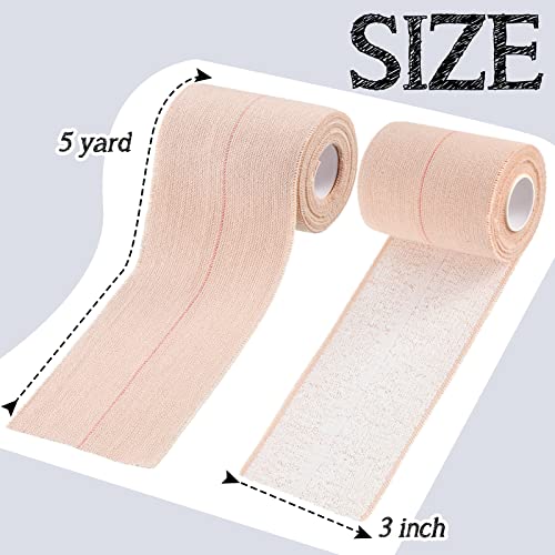 Tondiamo 8 Rolls Elastic Tape Adhesive Elastic Tape Self Adhesive Bandages Wrap Flexible Stretch Bandages Athletic Sports Skin Strips for Sports Ankle, Knee and Wrist Animal Pets(3 Inch X 5 Yard) - size: 3 Inch x 5 Yard