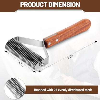 Abbylike Livestock Shedding Comb, Grooming Dematting Brush, 1-sided - style: 1-sided