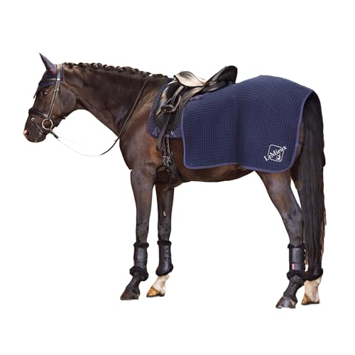 LeMieux Arika Clima-Tek Exercise Quarter Sheet - Horse Blanket - Navy - Large - size: Large