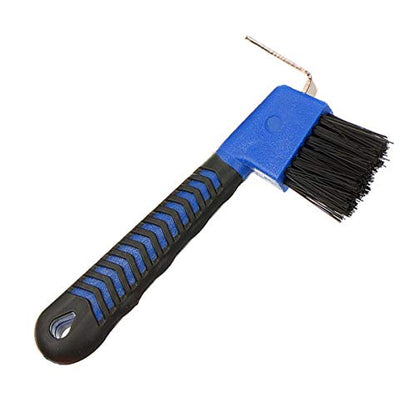 BOTH WINNERS Horse Hoof Pick Brush with Soft Touch Handle (Royal Blue) - color: Royal Blue