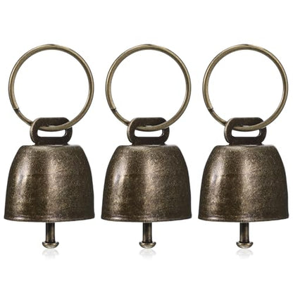 3 PCS Copper Collar Bells, Collar Charms, Bells for Dog Collars, Anti Lost Training Bell, Retro Craft Bell, Pets Pendant Accessories for Dogs, Cats