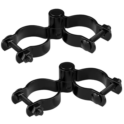VIVIDA 1-5/8" Chain Link Gate Hinge Kit, Black Fence Pipe Gate Hinge, 2 Set - color: Black (2 Set), size: 1-5/8