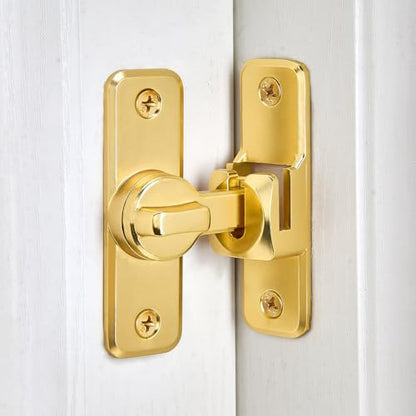 Gold 90/180 Degree Flip Latch,Zinc Alloy Barn Door Latch - color: Gold