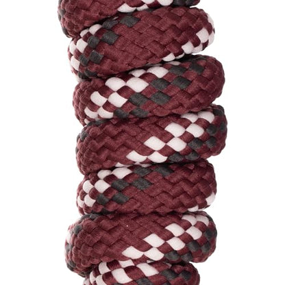Equinavia Iris Soft 8' Lead Rope with Snap Buckle - Burgundy/White/Grey - One Size - color: Burgundy/White/Grey