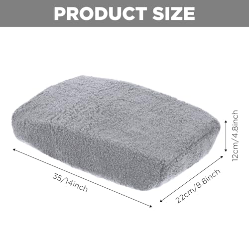Breling Knee Scooter Pad Cover Faux Sheepskin Scooter Seat Cushion Memory Foam Knee Scooter Cushion Soft Plush Walker Seat Cover Universal for Comfort During Injury(Gray) - color: Gray