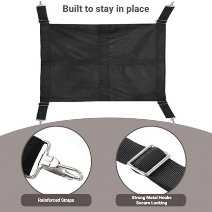 Horse Stall Guard for Horses Heavy Duty Stall Barrier with Adjustable Straps Reinforced Metal Hooks for Barn Stable Aisle Trailer Tack Room，27 Inch