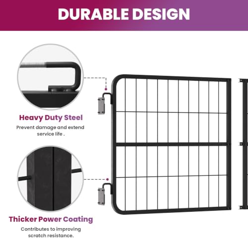 Heavy Duty Steel Horse Stall Guard 48x24 Inch Dual Direction Door with Thick Powder Coating for Barn Stable and Corral Installations