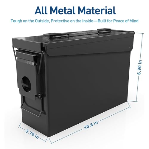 HARDROCK Metal Ammo Can, Ammo Box - color: Black, size: 30cal