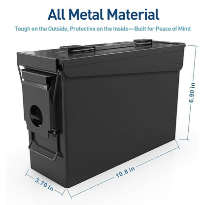 HARDROCK Metal Ammo Can, Ammo Box - color: Black, size: 30cal