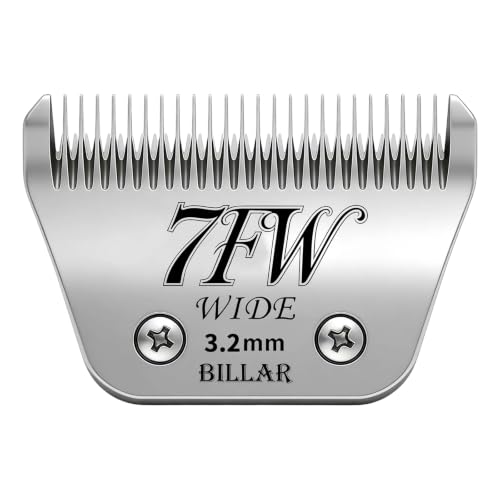 BILLAR®7FW Detachable Dog Grooming Wide Blades,Compatible with Andis,Oster A5,Wahl KM10 Series Clippers,Cut Length 1/8”(3.2mm) - size: 7FW