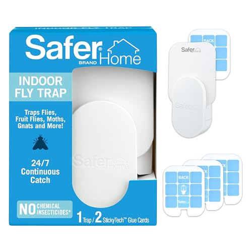 Safer Home SH502 Indoor Plug-in Fly Trap & SH503 Refill Pack of Glue Cards for – 3
