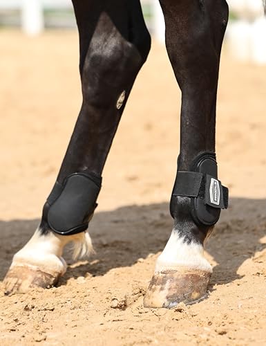 Tackmore 4/Pack Horse Splint Boots, Brushing Boots, Tendon Support Boots for Horses, Ideal for Arena/Trail/Competition - size: M