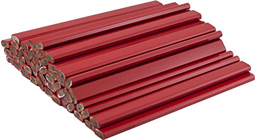GRAPHITE Hard Lead Carpenter Pencil #2 Lumber Pencil (72) PCS - Industrial Pencil Wood Flooring Marker for Wood Working Tools Marking & Concrete Marking - Red - color: Red, size: 72 Count (Pack of 1)