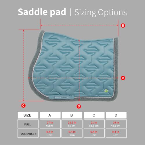 EQUINEWAVE Jump Saddle Pad with Teddy Fleece Trim (Citadel Blue)