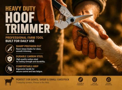 Goat Hoof Trimmers and Farrier Shears – Versatile Hoof, Wire, and Pipe Cutting Tool for Livestock– Silver (1pack) - style: Silver-Black 1pack