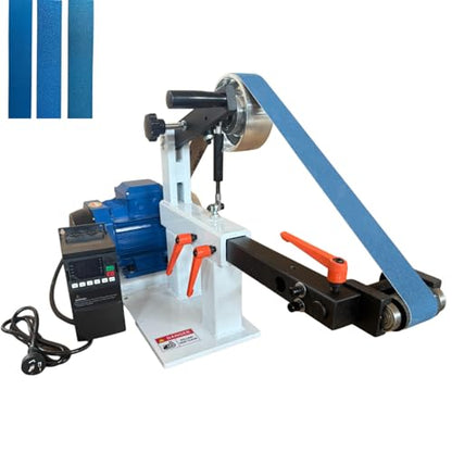 Belt Grinder Sander with VFD，2x72-inch 1500W 2HP Variable Speed Control Belt Sander with 3 Sets Grinding Tools and 3 Zirconia corundum Sanding Belts for Metalworking, Knife Making