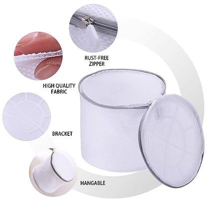 Bra Washing Bag for Laundry, Lingerie Bag for Washing Delicates, 8", 2Pcs - size: 2L(8x8x8")